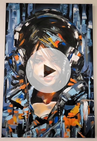 ArteDiAlina.com painting: Deep in music